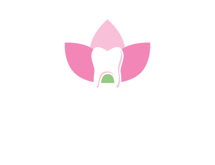 tooth in lotus flower dental logo