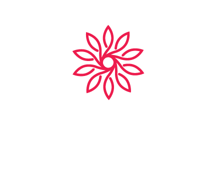 abstract daisy flower logo