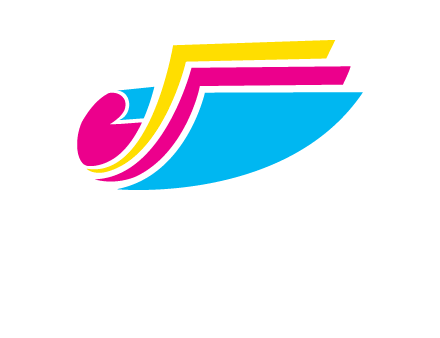 curvy colorful papers printing logo