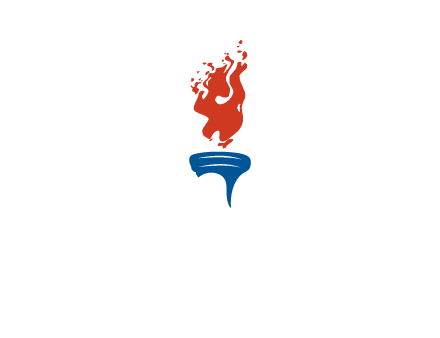 flaming torch sports logo