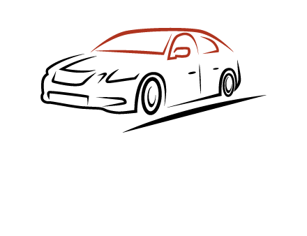 outline of sedan car logo