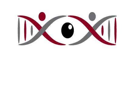 DNA and swoosh people with eye logo