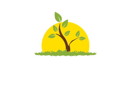 sun and plant farm logo