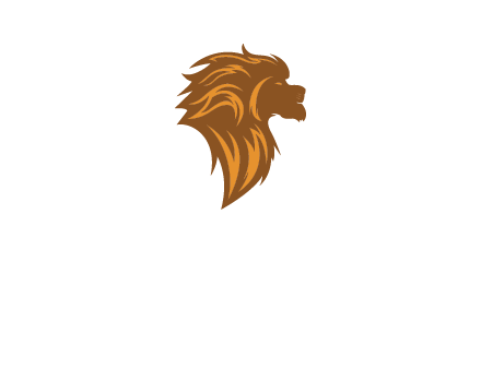 side profile lion head logo