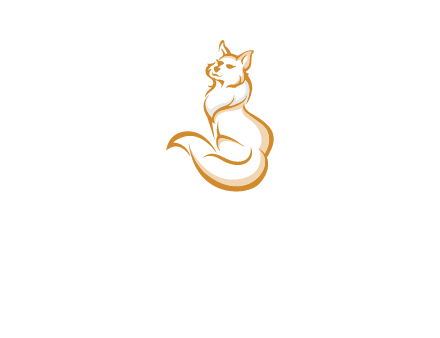 Persian cat pet logo