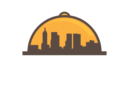 skyline covered with lid catering logo