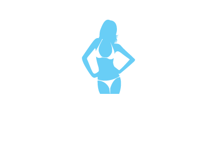 woman wearing bikini massage logo