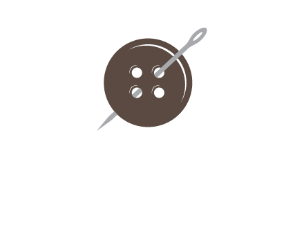 button and needle logo