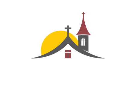 sunset on the church roof logo