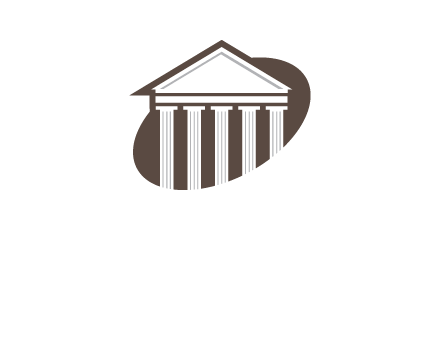 court icon or Greek temple logo