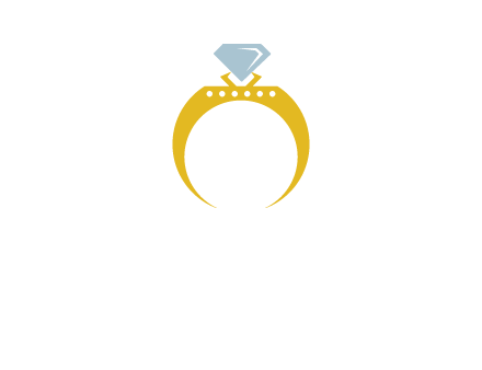 solitaire diamond gold engagement ring logo