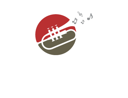 music coming from trumpet logo