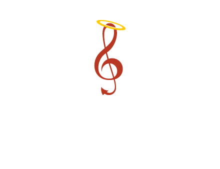 music note with a halo logo