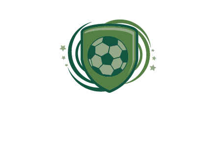 soccer ball in a shield logo