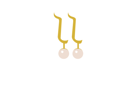 teardrop gold earrings with pearls logo