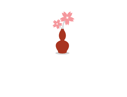 flowers in a vase logo