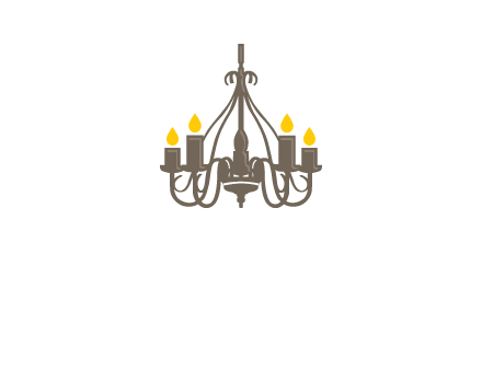 candles on a chandelier logo