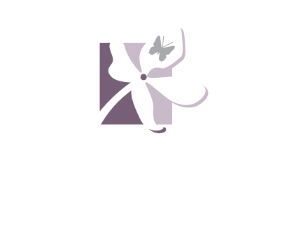 butterfly on a flower logo