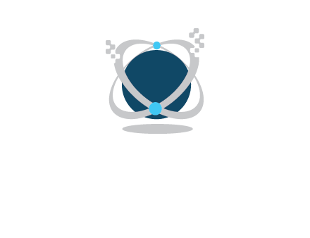 technology logo showing rings around a circle