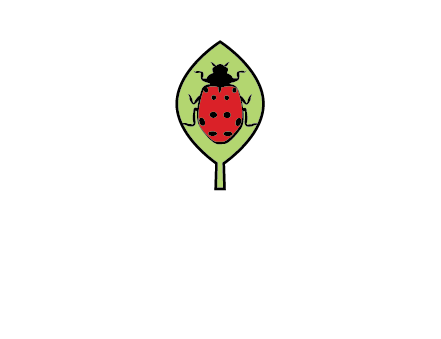 ladybug on leaf logo