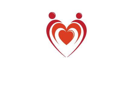 love and dating logo with hearts