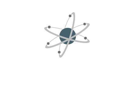 chemistry logo with atom