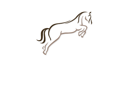 jumping stallion or horse logo