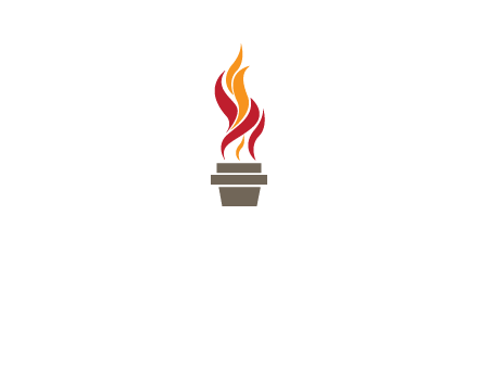 flaming torch logo