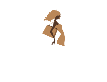 woman with handbag logo