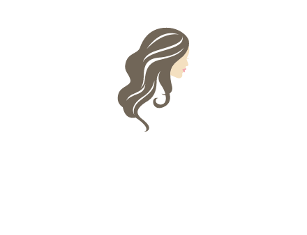 girl with wavy hair logo