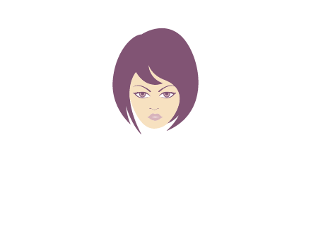 woman with bob cut hairstyle logo