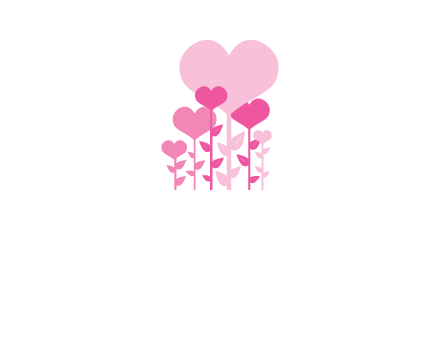 hearts growing on plants logo