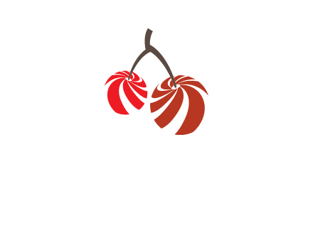 striped cherries logo