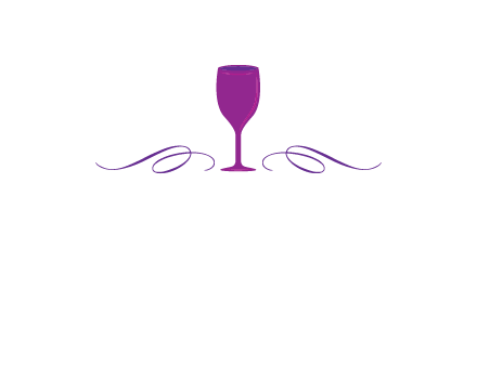 goblet with ribbons logo