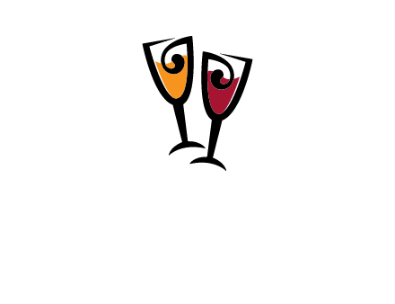 wine glasses logo