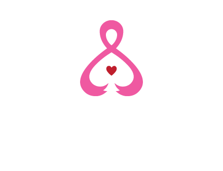 pink breast cancer ribbon forming the outline of a woman