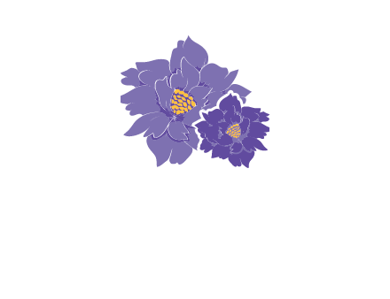 purple lisianthus flowers logo