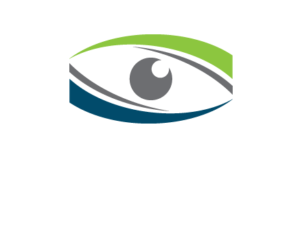 abstract eye with swooshes logo