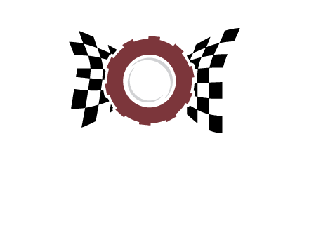 gear incorporated with racing flag logo