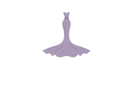 bride strapless long dress logo