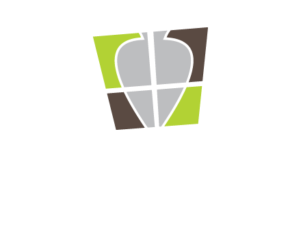 leaf inside the abstract square logo