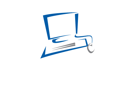 abstract computer with mouse logo