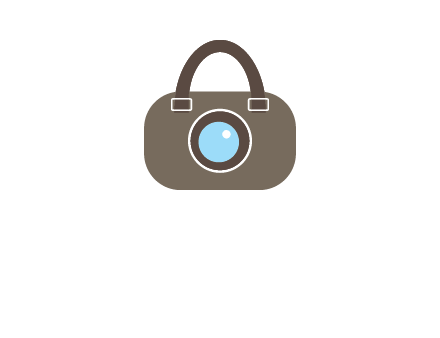 camera lens merged with beg logo