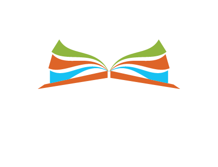 abstract open book logo