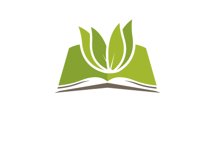 leaves on open book icon