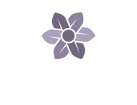 flower made of abstract leaves logo