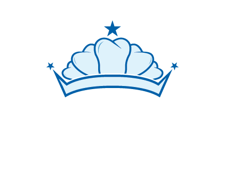 teethes forming crown with star logo