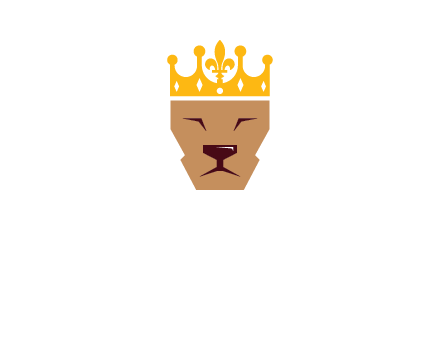 crown on lion face graphic