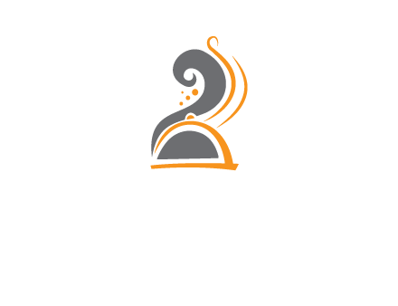 dish with swirls as smoke restaurant logo