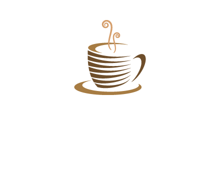 line art coffee mug logo